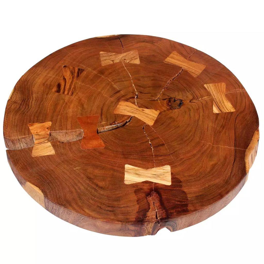 Log Coffee Table Solid Acacia Wood 55 60 X40 Cm Buy Now On Furniture Supplies Uk