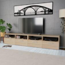 TV Cabinets 2 pcs Chipboard 95x35x36 cm Oak